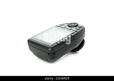 Camera synchronizer isolated on white background, close up Stock Photo