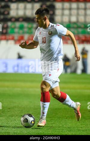 Lisbon, Portugal. 06th Sep, 2021. Aleksandr Shestyuk from Belarus seen in action during the UEFA U21 Championship 2023 group D qualifying match between Portugal and Belarus at Estadio Jose Gomes, in Lisbon.(Final score: Portugal 1:0 Belarus) (Photo by Bruno de Carvalho/SOPA Images/Sipa USA) Credit: Sipa USA/Alamy Live News Stock Photo