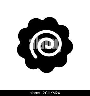 Narutomaki or kamaboko surimi vector filled icon Stock Vector