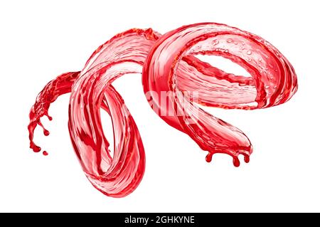 Berry juice splash isolated on white background Stock Photo