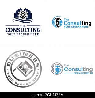 Consulting management entrepreneurial logo design Stock Vector