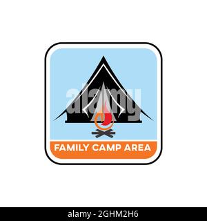 sign for camp area Stock Vector
