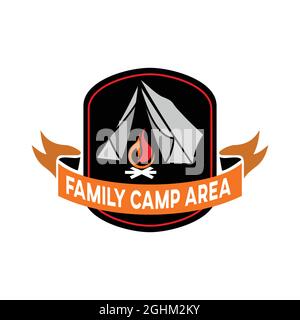 logo design for camp area Stock Vector