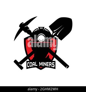 logo design for mining purposes Stock Vector