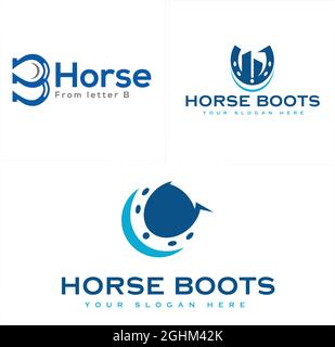 Accounting financial horseshoe chart logo design Stock Vector