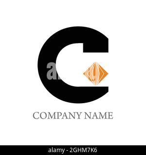 letter-shaped logo for company or brand name Stock Vector