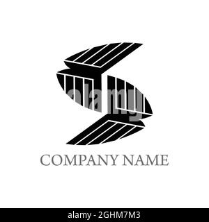 letter-shaped logo for company or brand name Stock Vector