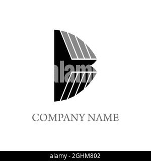 letter-shaped logo for company or brand name Stock Vector
