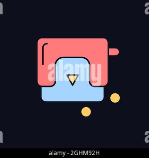 Hole-punch RGB color icon for dark theme Stock Vector