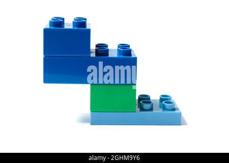 Building blocks isolated on white Stock Photo