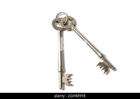 Keys isolated on white Stock Photo