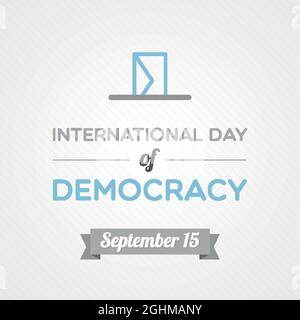 International Day of Democracy. September 15. Vector illustration, flat design Stock Vector