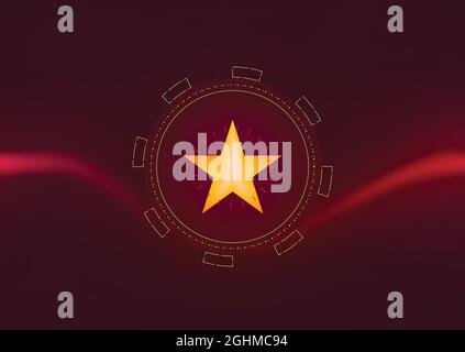Star banner logo icon object hi-tech modern art graphic design technology with abstract background texture pattern vector illustration EPS10 Stock Vector