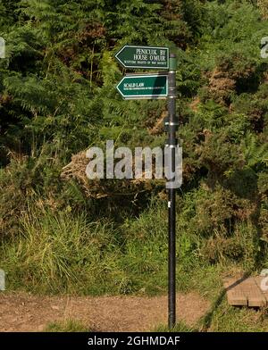 Rights of way in Scotland in the Pentland Hills Stock Photo