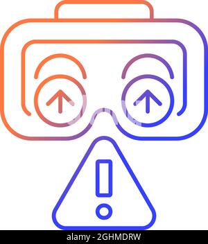 Use lenses protection gradient linear vector manual label icon Stock Vector