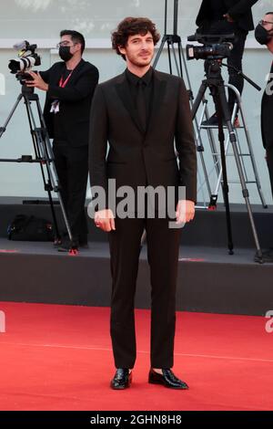 Venice, Italy. 06th Sep, 2021. Pierpaolo Spollon attends the red carpet of the movie 'La Caja' during the 78th Venice International Film Festival on September 06, 2021 in Venice, Italy. Credit: Annalisa Flori/Mediapunch/Alamy Live News Stock Photo