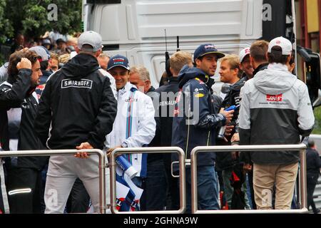 The drivers parade.  29.05.2015. Formula 1 World Championship, Rd 6, Monaco Grand Prix, Monte Carlo, Monaco, Race Day.  Photo credit should read: XPB/Press Association Images. Stock Photo