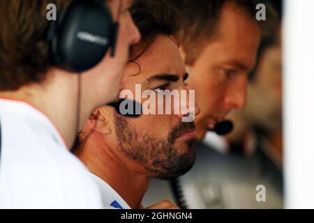 Fernando Alonso (ESP) McLaren.  23.07.2016. Formula 1 World Championship, Rd 11, Hungarian Grand Prix, Budapest, Hungary, Qualifying Day.  Photo credit should read: XPB/Press Association Images. Stock Photo