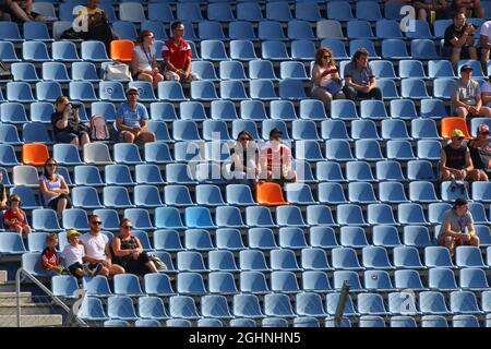 Fans in the grandstand.  29.07.2016. Formula 1 World Championship, Rd 12, German Grand Prix, Hockenheim, Germany, Practice Day.  Photo credit should read: XPB/Press Association Images. Stock Photo