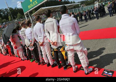 L to R): Jenson Button (GBR) McLaren with Romain Grosjean L to R): Jenson Button (GBR) McLaren with Romain Grosjean