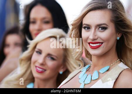 Grid girls.  23.10.2016. Formula 1 World Championship, Rd 18, United States Grand Prix, Austin, Texas, USA, Race Day.  Photo credit should read: XPB/Press Association Images. Stock Photo