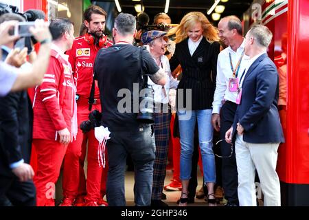 Nicole Kidman (AUS) Actress with Jackie Stewart (GBR) and the Ferrari team.  25.03.2017. Formula 1 World Championship, Rd 1, Australian Grand Prix, Albert Park, Melbourne, Australia, Qualifying Day.  Photo credit should read: XPB/Press Association Images. Stock Photo