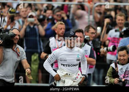 Race winner Lewis Hamilton (GBR) Mercedes AMG F1.  16.07.2017. Formula 1 World Championship, Rd 10, British Grand Prix, Silverstone, England, Race Day.  Photo credit should read: XPB/Press Association Images. Stock Photo