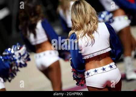 Dallas Cowboys Cheerleaders on the grid.  22.10.2017. Formula 1 World Championship, Rd 17, United States Grand Prix, Austin, Texas, USA, Race Day.  Photo credit should read: XPB/Press Association Images. Stock Photo