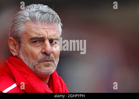 Maurizio Arrivabene (ITA) Ferrari Team Principal.  26.02.2018. Formula One Testing, Day One, Barcelona, Spain. Monday.  Photo credit should read: XPB/Press Association Images. Stock Photo