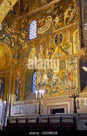 Cappella Palatina, close-up, Palazzo dei Normannni also Palazzo Reale, Palermo, Sicily, Italy Stock Photo