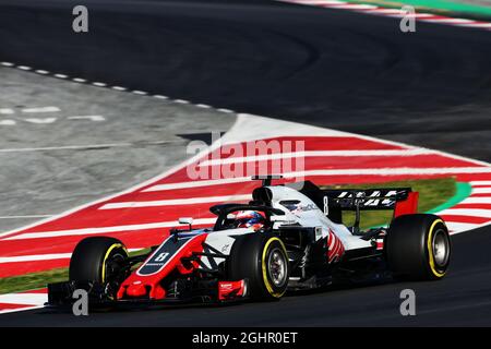 Romain Grosjean (FRA) Haas F1 Team VF-18.  07.03.2018. Formula One Testing, Day Two, Barcelona, Spain. Wednesday.  Photo credit should read: XPB/Press Association Images. Stock Photo