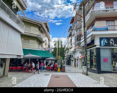 Urban view from the center of Veria city, Central Macedonia, Greece. Stock Photo