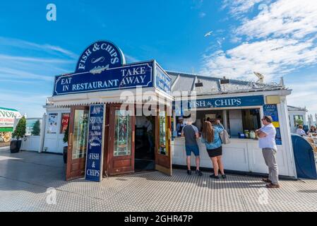 Fish and Chips Restaurant, Brighton, East Sussex, England, United Kingdom Stock Photo