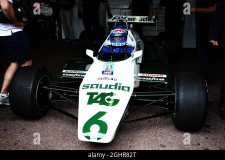 Keke Rosberg (FIN) Williams FW08.  24.05.2018. Formula 1 World Championship, Rd 6, Monaco Grand Prix, Monte Carlo, Monaco, Practice Day.  Photo credit should read: XPB/Press Association Images. Stock Photo