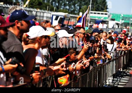 Fans in the pit lane.  05.07.2018. Formula 1 World Championship, Rd 10, British Grand Prix, Silverstone, England, Preparation Day.  Photo credit should read: XPB/Press Association Images. Stock Photo