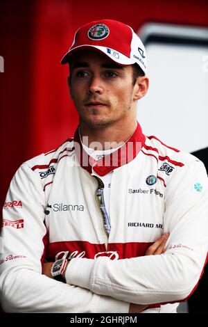 Charles Leclerc (MON) Sauber F1 Team.  31.08.2018. Formula 1 World Championship, Rd 14, Italian Grand Prix, Monza, Italy, Practice Day.  Photo credit should read: XPB/Press Association Images. Stock Photo