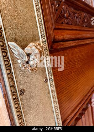 Entry door to the Roman Catholic Parish of our Saviour on Park Avenue in New York City, USA Stock Photo