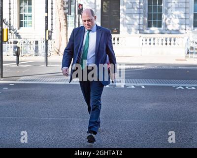 Ben Wallace Secretary of State for Defence leaves No10   Downing Street for the first Cabinet meeting after the summer break on the 7th of September 2 Stock Photo
