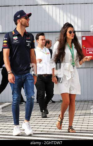 Pierre Gasly (FRA) Red Bull Racing with his girlfriend Caterina Masetti Zannini.  02.08.2019. Formula 1 World Championship, Rd 12, Hungarian Grand Prix, Budapest, Hungary, Practice Day.  Photo credit should read: XPB/Press Association Images. Stock Photo