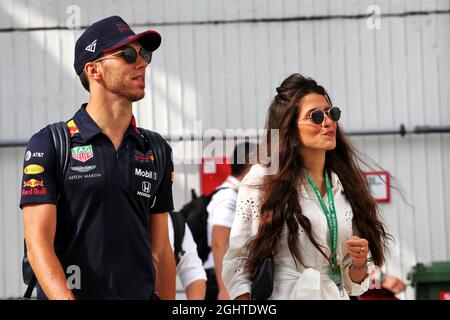 Pierre Gasly (FRA) Red Bull Racing with his girlfriend Caterina Masetti Zannini.  02.08.2019. Formula 1 World Championship, Rd 12, Hungarian Grand Prix, Budapest, Hungary, Practice Day.  Photo credit should read: XPB/Press Association Images. Stock Photo