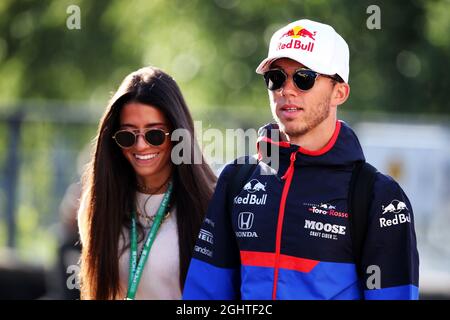 Pierre Gasly (FRA) Scuderia Toro Rosso with his girlfriend Caterina Masetti Zannini.  30.08.2019. Formula 1 World Championship, Rd 13, Belgian Grand Prix, Spa Francorchamps, Belgium, Practice Day.  Photo credit should read: XPB/Press Association Images. Stock Photo