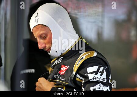 Romain Grosjean (FRA) Haas F1 Team.  06.09.2019. Formula 1 World Championship, Rd 14, Italian Grand Prix, Monza, Italy, Practice Day.  Photo credit should read: XPB/Press Association Images. Stock Photo