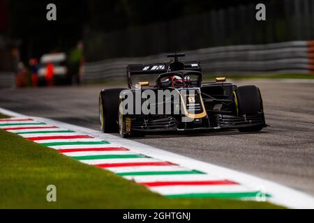 Romain Grosjean (FRA) Haas F1 Team VF-19.  06.09.2019. Formula 1 World Championship, Rd 14, Italian Grand Prix, Monza, Italy, Practice Day.  Photo credit should read: XPB/Press Association Images. Stock Photo