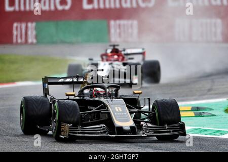 Romain Grosjean (FRA) Haas F1 Team VF-19.  06.09.2019. Formula 1 World Championship, Rd 14, Italian Grand Prix, Monza, Italy, Practice Day.  Photo credit should read: XPB/Press Association Images. Stock Photo