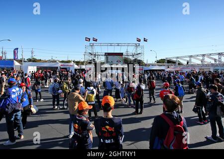 Circuit atmosphere - Fans in the Fan Zone.  13.10.2019. Formula 1 World Championship, Rd 17, Japanese Grand Prix, Suzuka, Japan, Sunday.  Photo credit should read: XPB/Press Association Images. Stock Photo