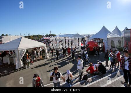 Circuit atmosphere - Fans in the Fan Zone.  13.10.2019. Formula 1 World Championship, Rd 17, Japanese Grand Prix, Suzuka, Japan, Sunday.  Photo credit should read: XPB/Press Association Images. Stock Photo