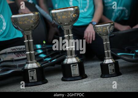 Mercedes AMG F1 celebrate a 1-3 finish and winning the Constructors Championship with the team.  13.10.2019. Formula 1 World Championship, Rd 17, Japanese Grand Prix, Suzuka, Japan, Sunday.  Photo credit should read: XPB/Press Association Images. Stock Photo