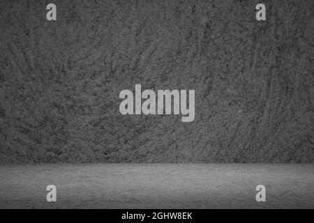 Abstract pastel gray color and gradient white light background in studio table backdrops display product design. Blank empty space room for showing. B Stock Photo