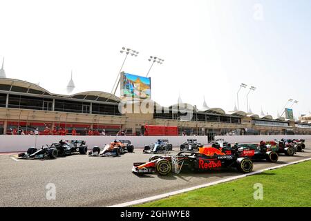 The 2021 cars on display.  12.03.2021. Formula 1 Testing, Sakhir, Bahrain, Day One.  Photo credit should read: XPB/Press Association Images. Stock Photo