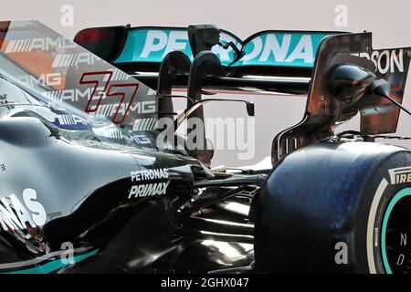 Mercedes AMG F1 W12 rear wing detail.  12.03.2021. Formula 1 Testing, Sakhir, Bahrain, Day One.  Photo credit should read: XPB/Press Association Images. Stock Photo